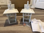 Set Of (2) Beionxii Outdoor Wall Mount Exterior Porch Lights White Two Pack. Fixed Price $84.99.