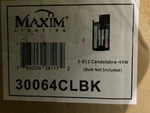 Maxim Lighting 30064CLBK Belfry 2 16 Inch Black Outdoor Wall Mount. Fixed Price $109.99.