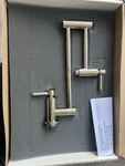 Newport Brass Muncy Pot Filler Satin Wall Mount Kitchen Faucet. Fixed Price $350.00.