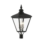 Livex Adams Lt Outdoor Xl Post Top Lantern, Black/nickel/cluster 27376-04. Fixed Price $1399.96.