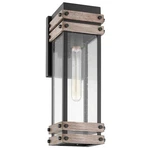 Nuvo Lighting Homestead Medium Wall Lantern, Black/clear Seed 60-7541. Fixed Price $196.99.