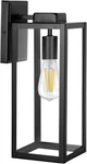 Hykolity Modern Outdoor Wall Sconce, Matte Black, Waterproof, E26 Led-compatible. Fixed Price $12.99.