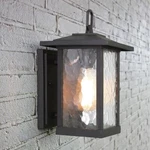 Lnc ZMI7N2HD13501F6 Modern Black Outdoor Wall Sconce With Waterglass Shade. Fixed Price $39.99.