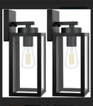 Beslowe 2 Pack Outdoor Wall Lanterns Black Model B04013P. Fixed Price $30.00.