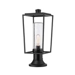 Z-lite Sheridan Light 19.5" Outdoor Pier Mt, Round, Bk/seed 594PHMR-553PM-BK. Fixed Price $221.00.