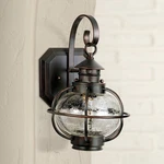 Maxim Nautington 13" High Bronze And Seeded Glass Outdoor Wall Lantern. Fixed Price $196.20.