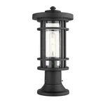 Z-lite Jordan 1 Light 8" Outdoor Pier Mount, Black/clear Seedy 570PHM-553PM-BK. Fixed Price $348.00.