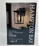 Hampton Bay Keswick Modern 1-LIGHT Matte Black Hardwired Outdoor Wall Sconce. Fixed Price $49.24.