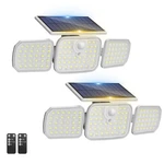 Peasur 2 Pack Solar Motion Lights Outdoor With Remote Control, Security.... Fixed Price $29.10.