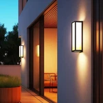 Yansun 15.7" Black Cylinder Integrated Led Porch Wall Lantern White Shade Sconce. Fixed Price $26.18.