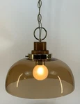 Rare Mcm Vintage Pendant Light Fixture Smoked Glass Shade Thomas Industries Moe. Fixed Price $248.00.