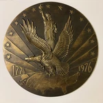 American Eagle Moded Form Antique Wall Art Plastic Coin 18 Inch Liberty 1975. Fixed Price $148.97.