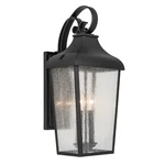Kichler 49737 Forestdale Light 22" Tall Outdoor Wall Sconce - Black. Fixed Price $389.99.