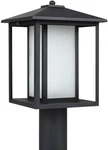 89129-12 Hunnington One Light Outdoor Post Lantern, Black, 15 Inch Height, Etche. Fixed Price $179.52.