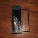 Feiss 3-LIGHT Outdoor Wall Sconce Wide X 23.88" Tall Missing Glass. Fixed Price $107.24.