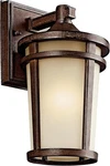 Kichler Atwood Brownstone Light Umber Mist Glass Shade 11IN Exterior Wall Sconce. Fixed Price $69.97.
