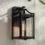 Rockford Rustic Outdoor Wall Light Fixture Black 12 1/2" Clear Glass Exterior. Fixed Price $274.99.