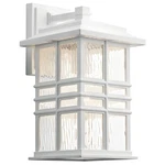 Kichler 49830 White Beacon Square Single Light 14"H Outdoor Wall Sconce. Fixed Price $209.99.