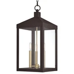 Livex Lighting 20587 Bronze Nyack 3-LIGHT 11"W Outdoor Taper Candle Pendant. Fixed Price $649.96.
