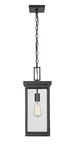 Powder Coated Black One Light Outdoor Hanging Lantern From The Barkeley. Fixed Price $159.90.