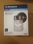Westinghouse 66885 One-light Jelly Jar Exterior Wall Lantern, Matte Black. Fixed Price $21.99.