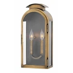 Hinkley Lighting 2-LT Outdoor Rowley Medium Wall, Antique Brass 2524LS. Fixed Price $649.00.