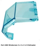 Lego 1X 2483 Trans-light Blue Windscreen 1/3 Vg/fn 4559 6493 4532 Vf. Fixed Price $6.06.