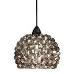 Wac Lighting MP-LED542-BI/CH Black Ice Gia Pendant Fixture Chrome Canopy. Fixed Price $139.99.
