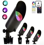 Rgb Low Voltage Landscape Lighting Color Changing Brass Lights 4 Pack. Fixed Price $185.00.