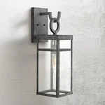 Hinkley Porter 22" High Aged Zinc Rectangular Glass Outdoor Wall Light. Fixed Price $379.00.