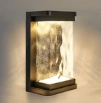 Lutec Starry 1857 795 Lumen 3000K Led Wall Light With Seeded Glass,modern Porch. Fixed Price $39.99.