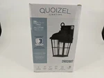 Quoizel Outdoor Wall Lantern Matte Black Seedy Glass, Wet Locations, Dimmable. Fixed Price $49.99.