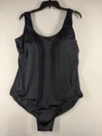 Catalina Solid Black Piece Swimsuit Size 2XL (18/20) Lightly Padded Bra. Fixed Price $22.50.