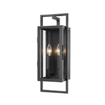 Z-lite Lucian 2 Light 18.50" Outdoor Wall Sconce In Black/clear 598S-BK. Fixed Price $210.00.