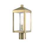 Livex Nyack Light Outdoor Post Top Lantern , Antique Brass/clear 20590-01. Fixed Price $299.96.