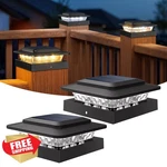 Kolpop 4X4 Solar Post Cap Lights Black 2PK IP65 16 Led Fence Deck. Fixed Price $27.99.
