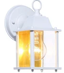Hampton Bay 8 White Exterior Wall Lantern Glass Lamp Porch Light 250-399. Fixed Price $41.99.