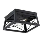 Hukoro Mousse 12 In. W. 2-LIGHT Flush Mount With Matte Black Finish. Fixed Price $33.79.
