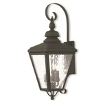 Livex Cambridge Light Outdoor Wall Lantern, Black/clear Water Glass 2033-04. Fixed Price $829.96.