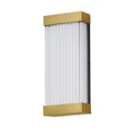 Natural Aged Brass Led Outdoor Wall Sconce From The Acropolis Collection. Fixed Price $318.00.