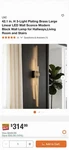 Lnc 42.1 In. 3-LIGHT Plating Brass Large Linear Led Wall Sconce. Fixed Price $190.00.