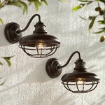 Franklin Park Rustic Outdoor Wall Light Fixtures Set Of 2 Oil Rubbed Bronze 9". Fixed Price $169.99.