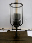 Wired Industrial Wall Sconce New Great Condition Rubbed Bronze 17X9. Fixed Price $41.25.