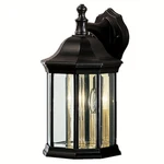 Kichler Chesapeake 14" Satin Glass Outdoor Wall Sconce MODEL:9777BK. Fixed Price $99.99.