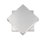 Quadrate 2-LIGHT Outdoor Wall Sconce In Silver. Fixed Price $278.00.