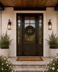Home Decorators Havenridge 16.6 Matte Black Outdoor Wall Lantern Sconce. Fixed Price $49.99.