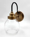 Bellevue CA9D320A-AB Aged Brass / Black Single Light 11" Tall Bathroom Sconce. Fixed Price $53.97.