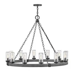 Hinkley Lighting Sawyer 12 Outdoor Hanging Lantern, Aged Zinc - 29207DZ. Fixed Price $1849.00.