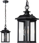 Dusk To Dawn Outdoor Pendant Lighting, Large Exterior Hanging Lantern Fixt. Fixed Price $121.99.