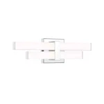 Z-lite Zane 18" 2-LIGHT Chrome Integrated Led Vanity Frosted Plastic Shade. Fixed Price $79.95.